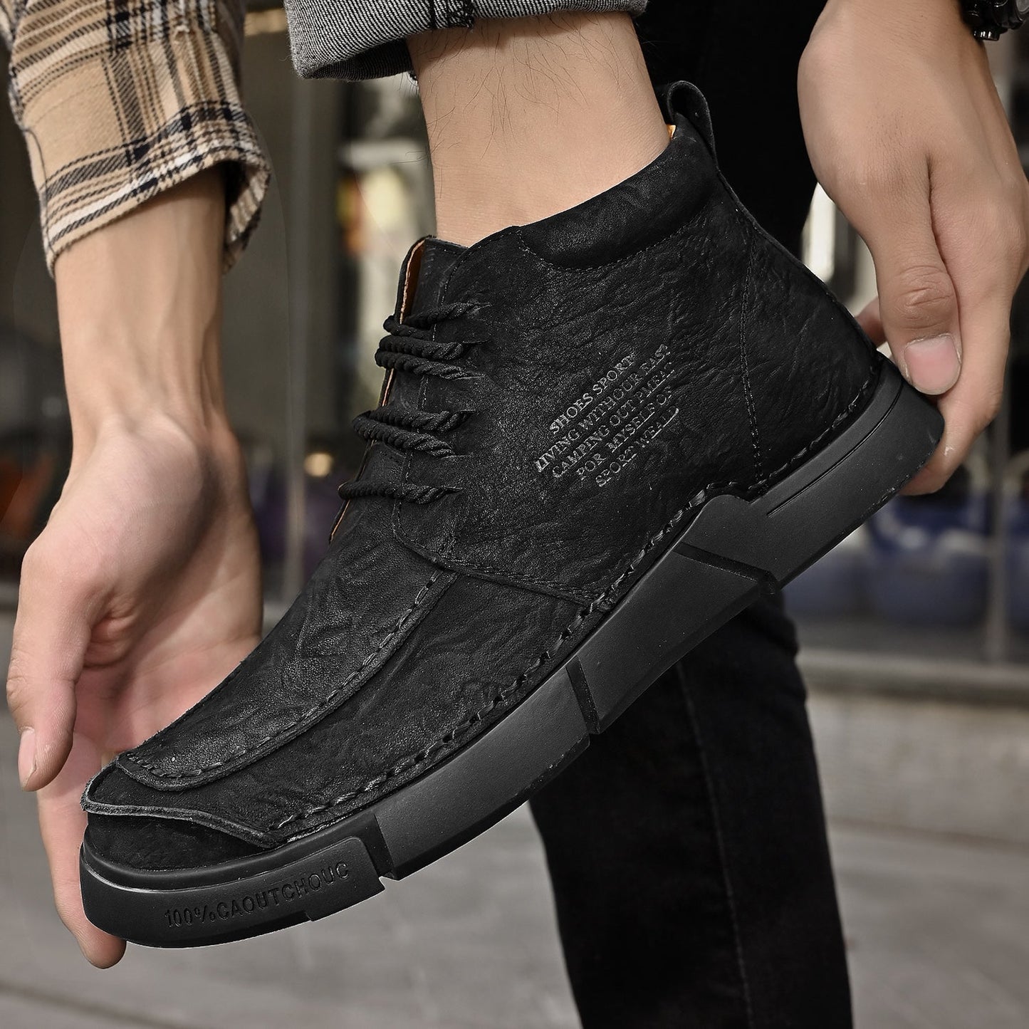 Men's Orthopedic High-Top Winter Boots for Comfort and Support