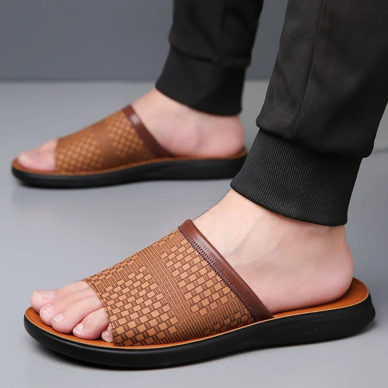 Men's Slip-On Comfort Sandals with Cushioned Sole