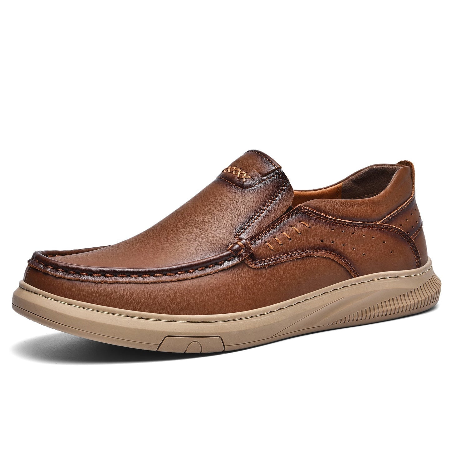 Men's Comfort Slip-On Penny Loafers with Cushioned Insole