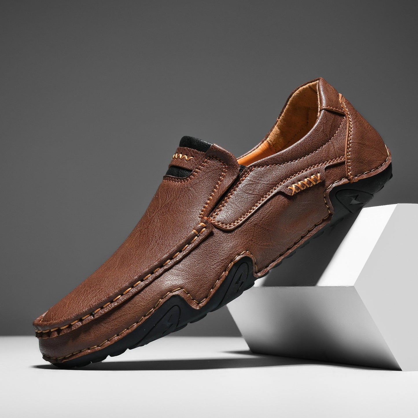 Men's Slip-On Casual Loafers with Cushioned Insole