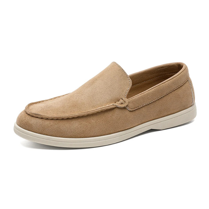 Men's Slip-On Casual Loafers with Soft Canvas Texture