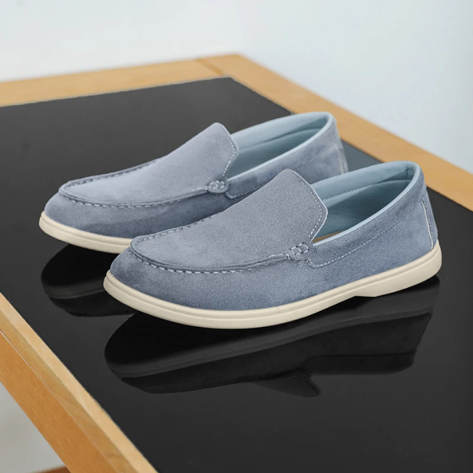 Men's Slip-On Casual Loafers with Soft Canvas Texture