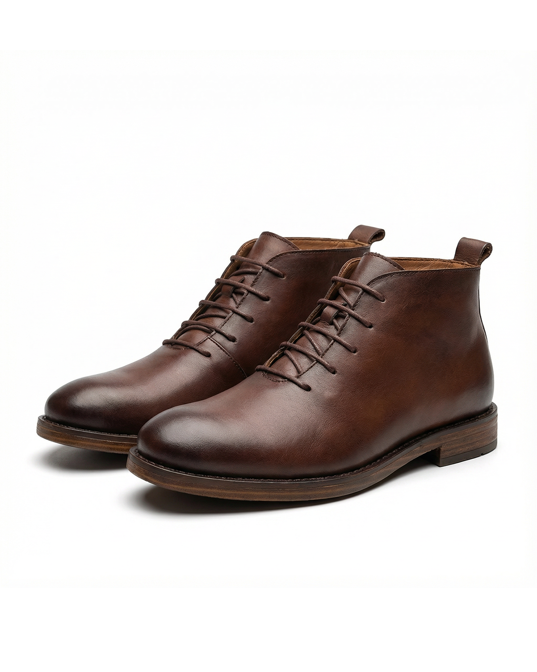 Men's Premium Full-Grain Dress Boots with Rubber Outsole