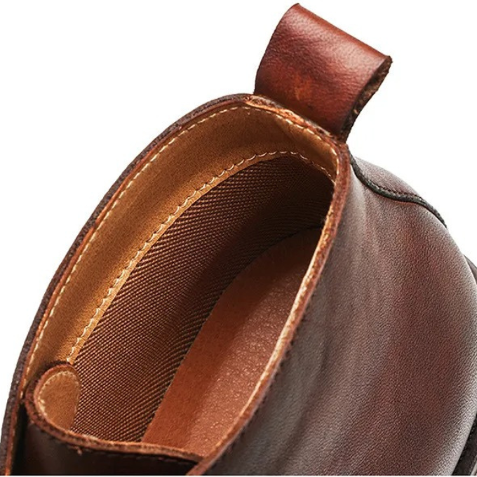 Men's Premium Full-Grain Dress Boots with Rubber Outsole
