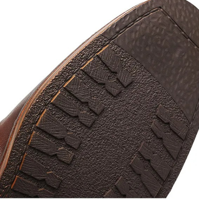 Men's Premium Full-Grain Dress Boots with Rubber Outsole
