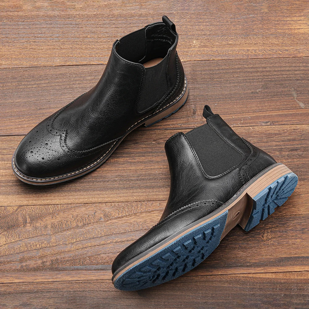 Men's Premium Leather Classic Chelsea Boots