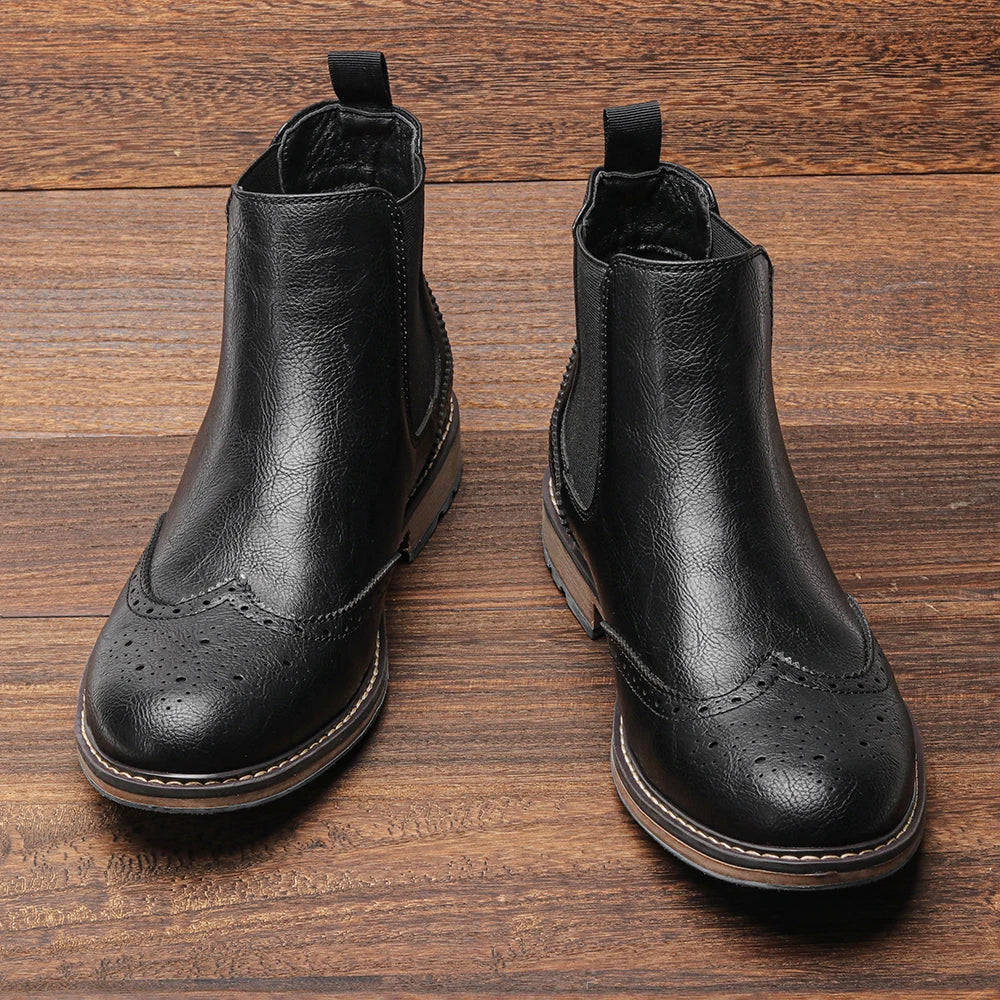 Men's Premium Leather Classic Chelsea Boots