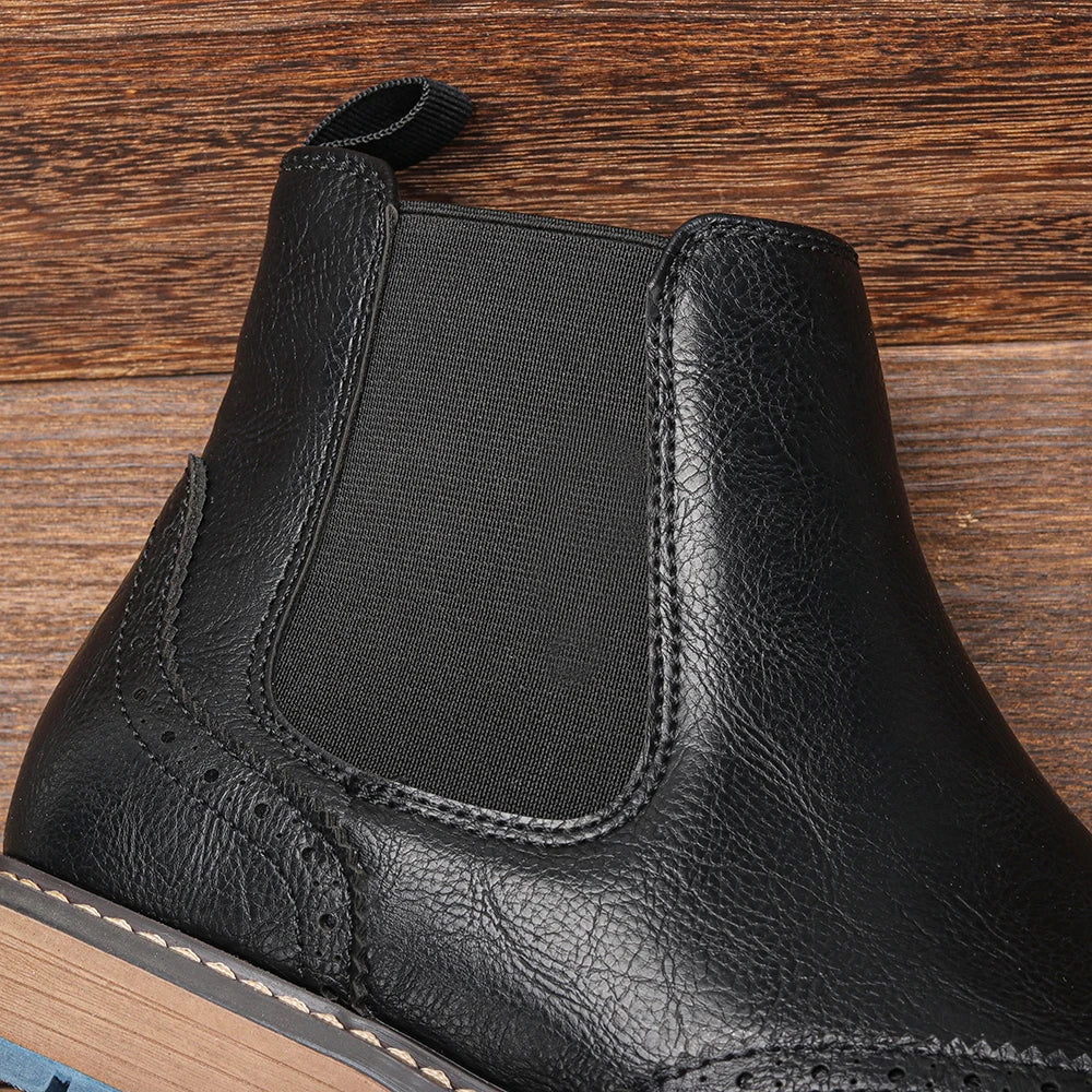 Men's Premium Leather Classic Chelsea Boots