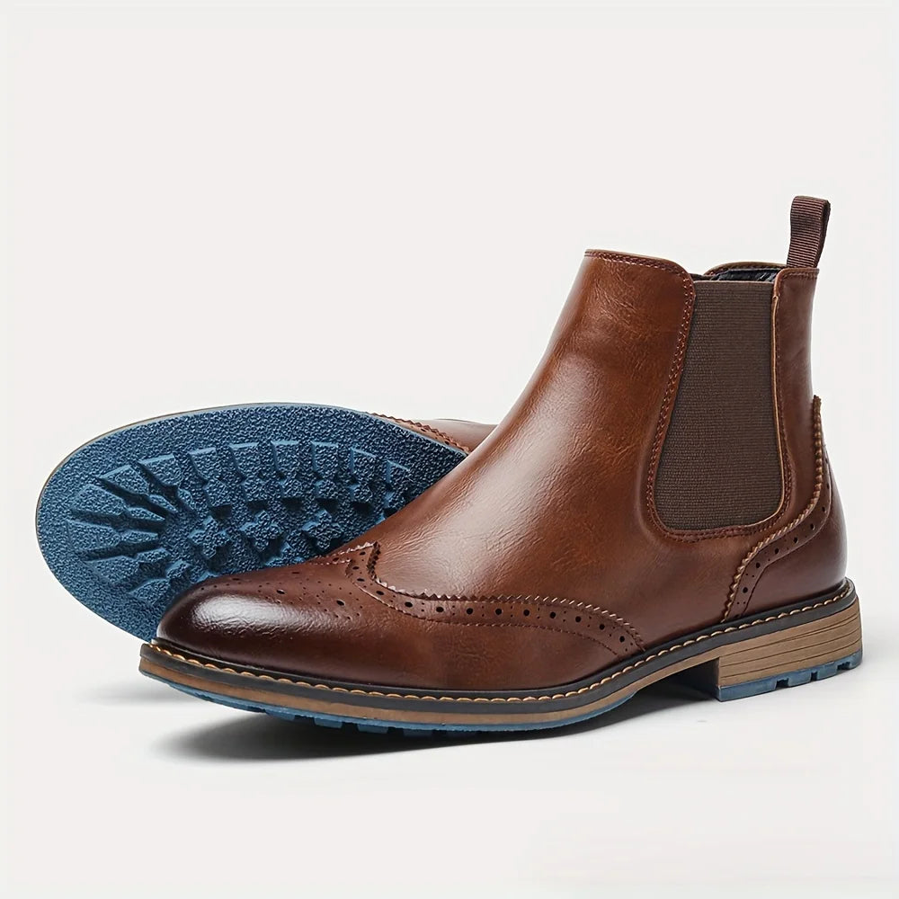 Men's Premium Leather Classic Chelsea Boots