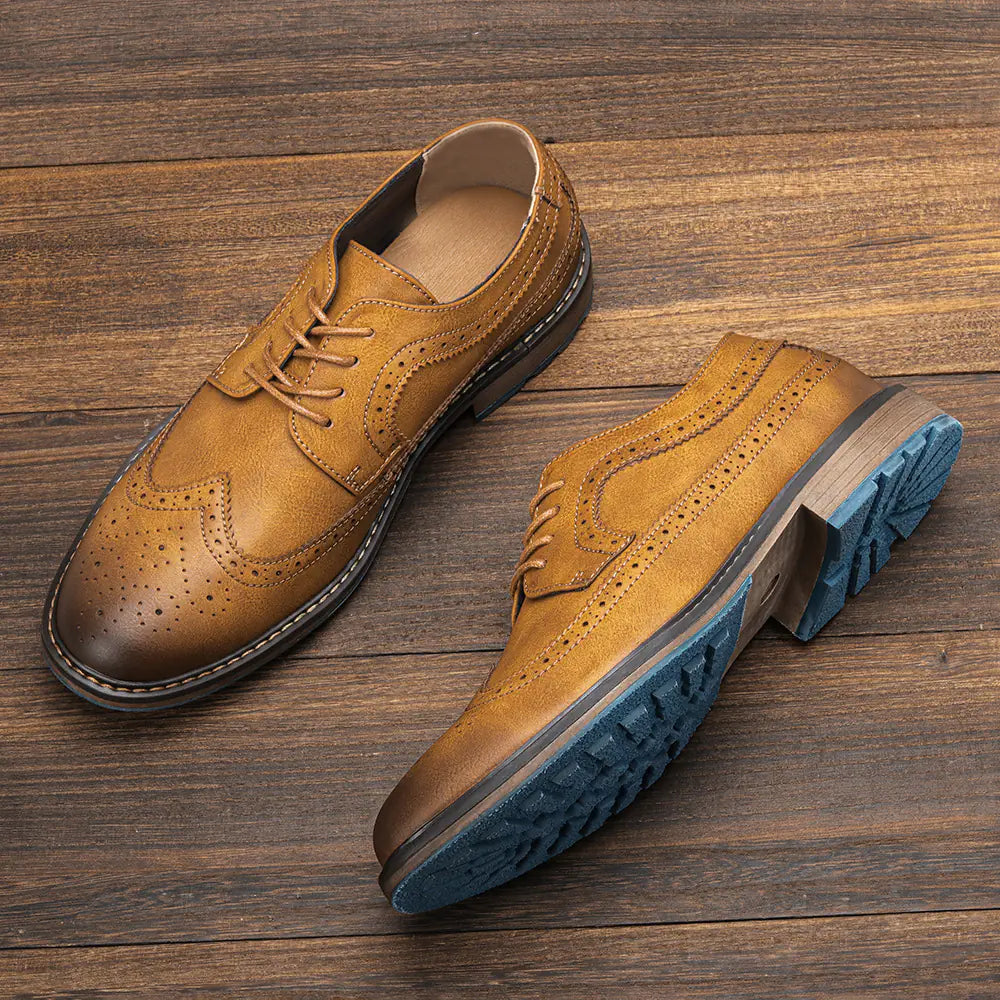 Men's Premium Leather Brogue Dress Shoes