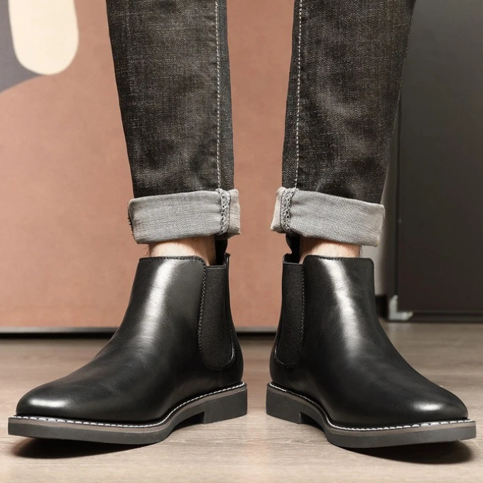 Premium Men's Slip-On Chelsea Boots for All-Day Comfort