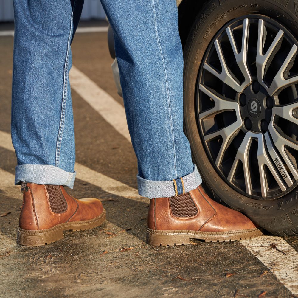 Men's Slip-On Classic Chelsea Boots with Cushioned Insole