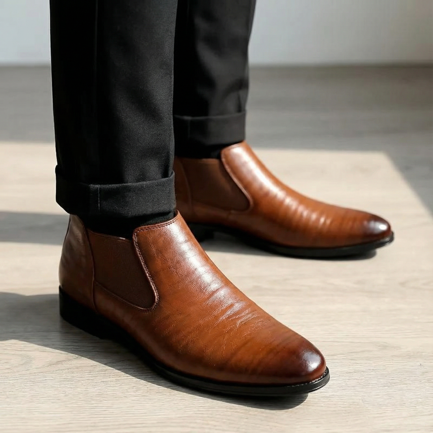 Men's Premium Smooth Leather Chelsea Boots