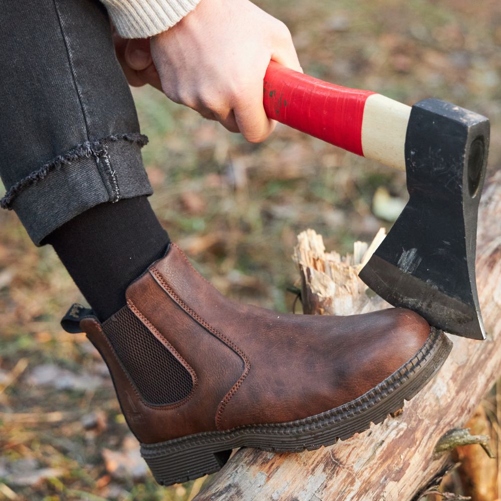 Men's Slip-On Classic Chelsea Boots with Cushioned Insole