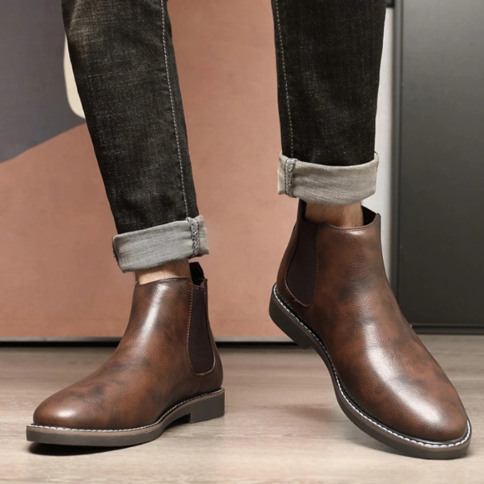 Premium Men's Slip-On Chelsea Boots for All-Day Comfort