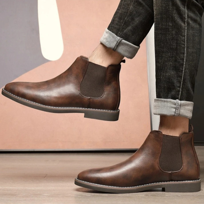 Premium Men's Slip-On Chelsea Boots for All-Day Comfort