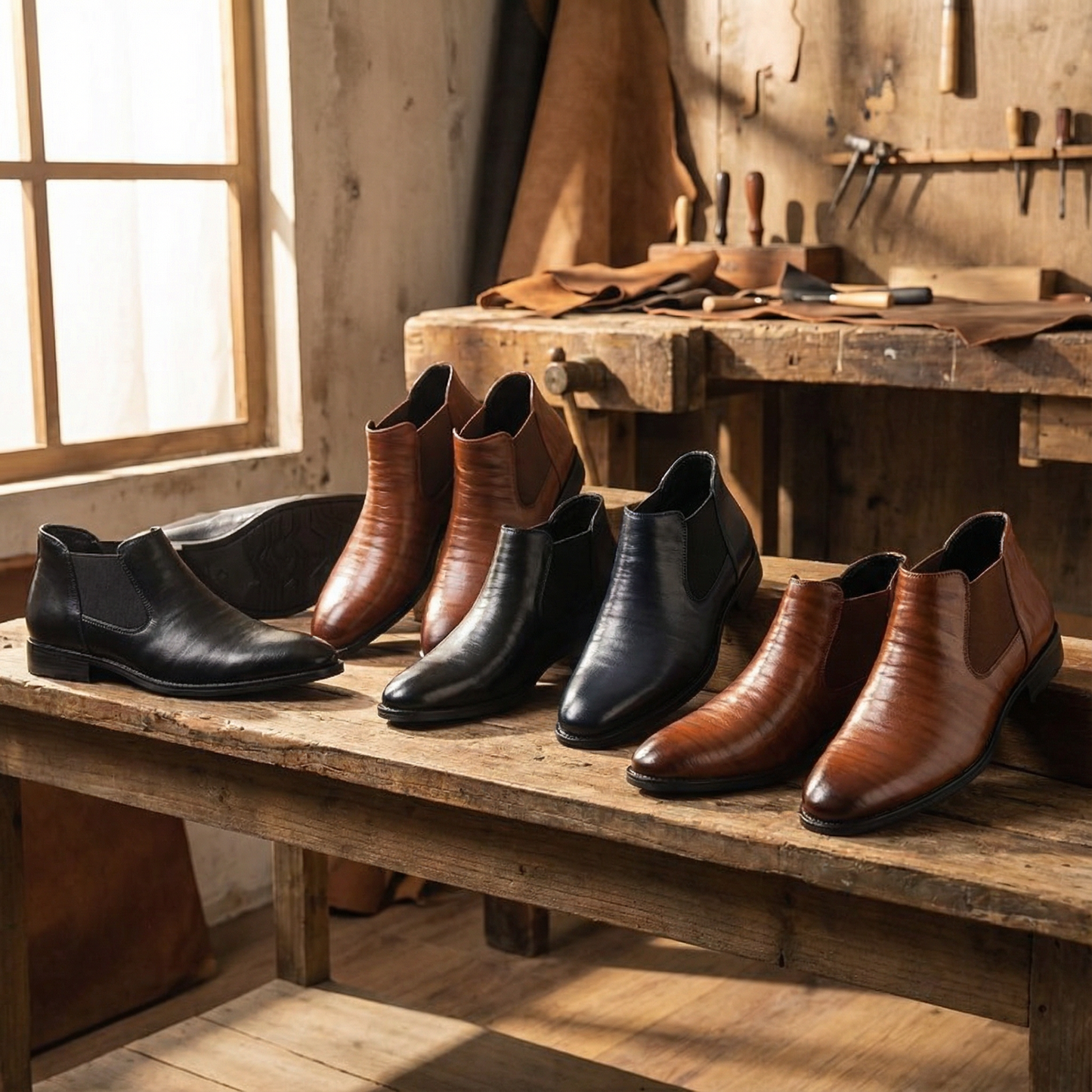 Men's Premium Smooth Leather Chelsea Boots