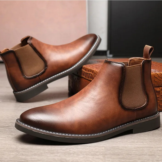 Premium Men's Slip-On Chelsea Boots for All-Day Comfort