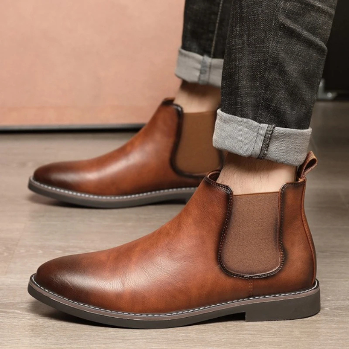 Premium Men's Slip-On Chelsea Boots for All-Day Comfort