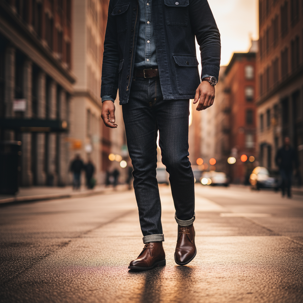 Men's Premium Full-Grain Chukka Boots with Cap-Toe Design