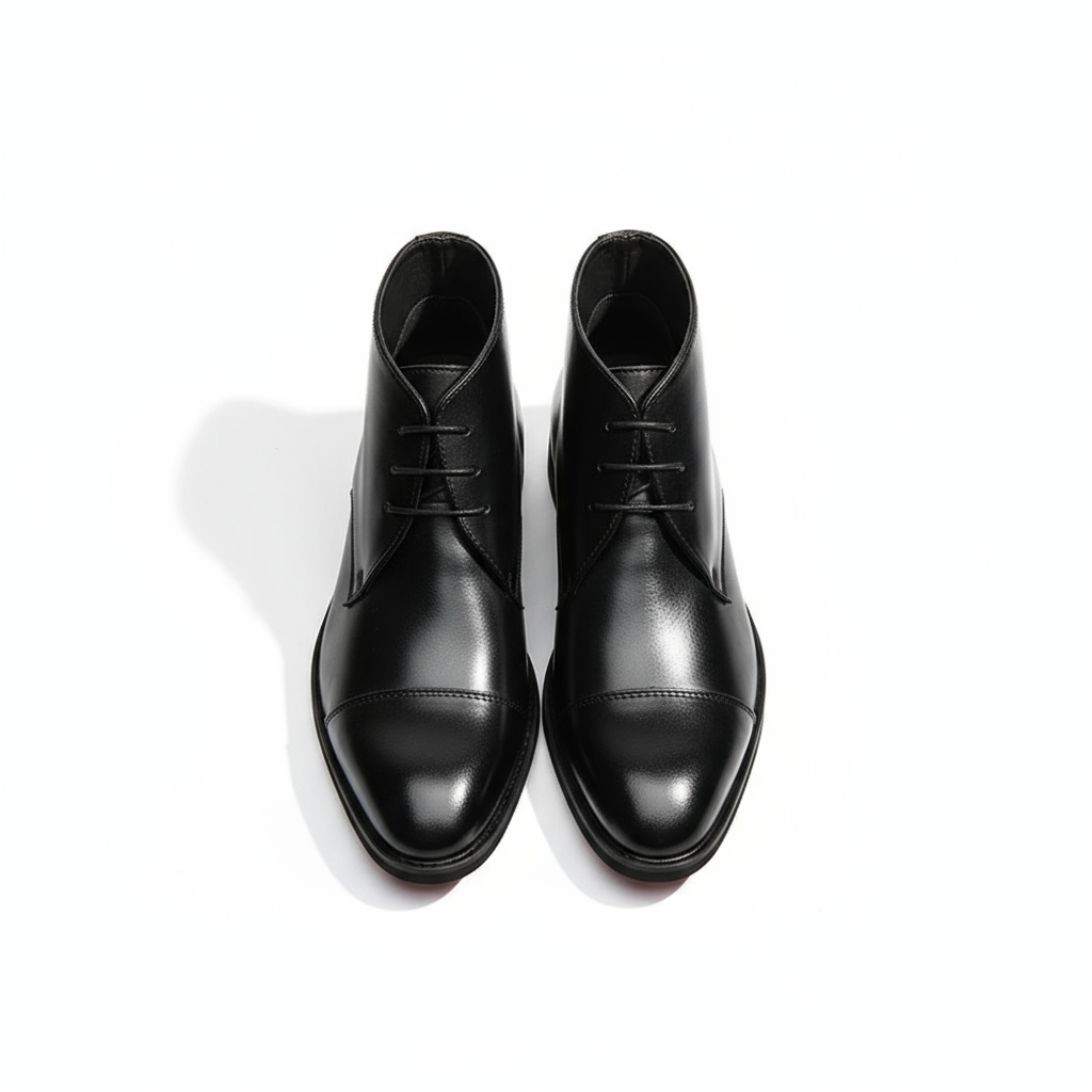 Men's Premium Full-Grain Chukka Boots with Cap-Toe Design