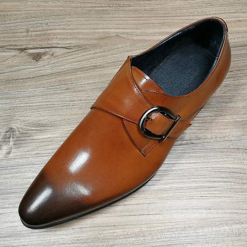 Men's Premium Monkstrap Dress Shoes with Adjustable Closure