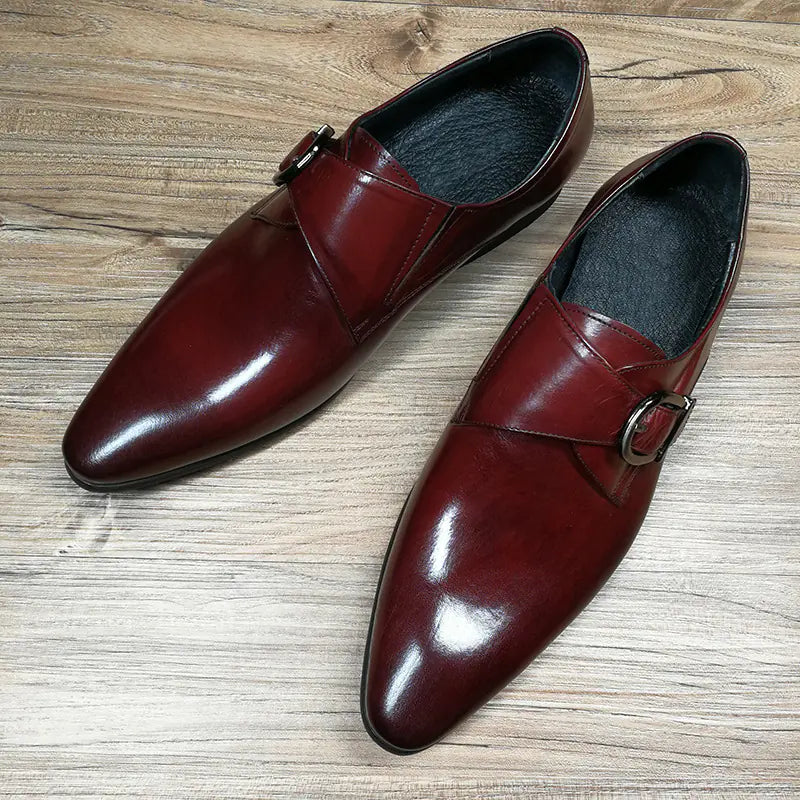 Men's Premium Monkstrap Dress Shoes with Adjustable Closure