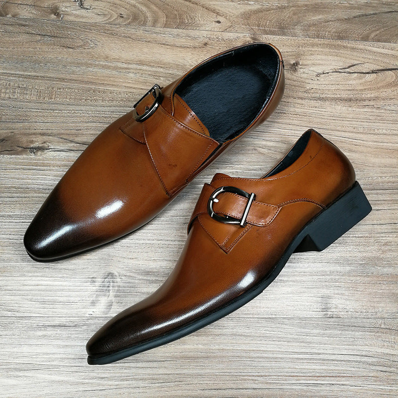 Men's Premium Monkstrap Dress Shoes with Adjustable Closure