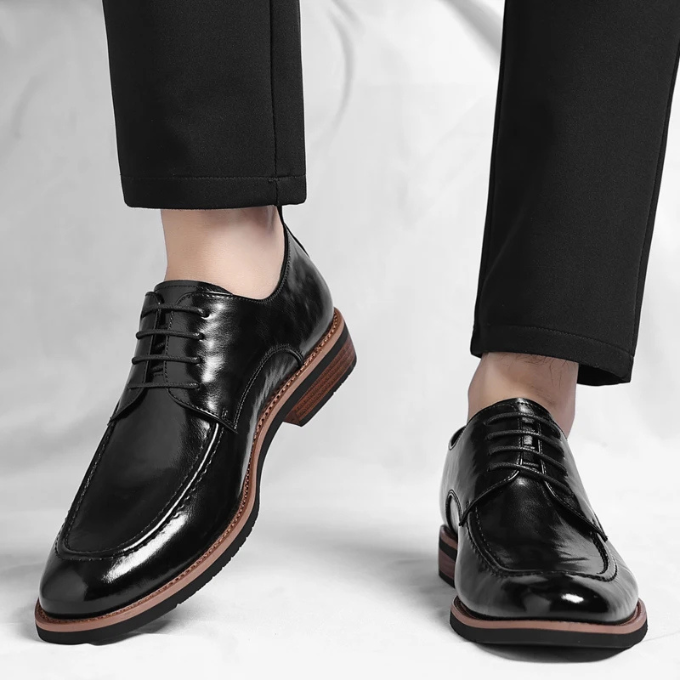 Luxury Hand-Burnished Oxford Dress Shoes for Men