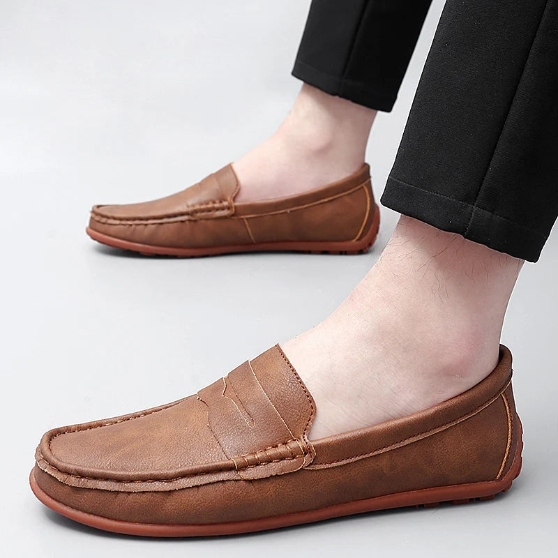 Men's Premium Hand-Stitched Classic Penny Loafers