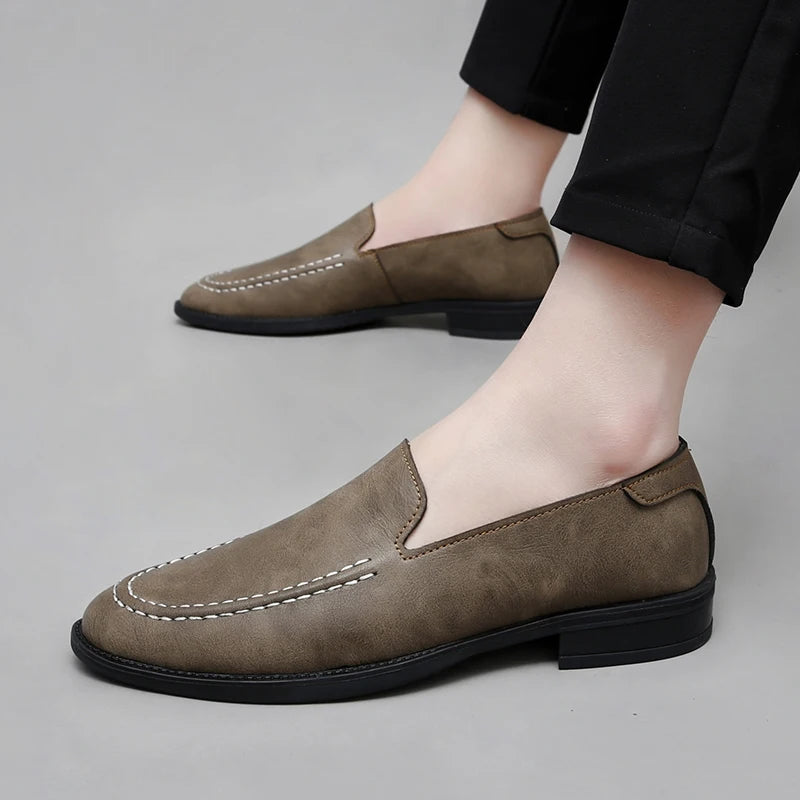 Men's Premium Slip-On Loafers with Cushioned Footbed
