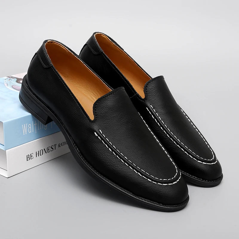 Men's Premium Slip-On Loafers with Cushioned Footbed