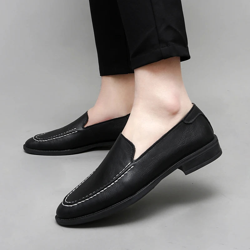 Men's Premium Slip-On Loafers with Cushioned Footbed