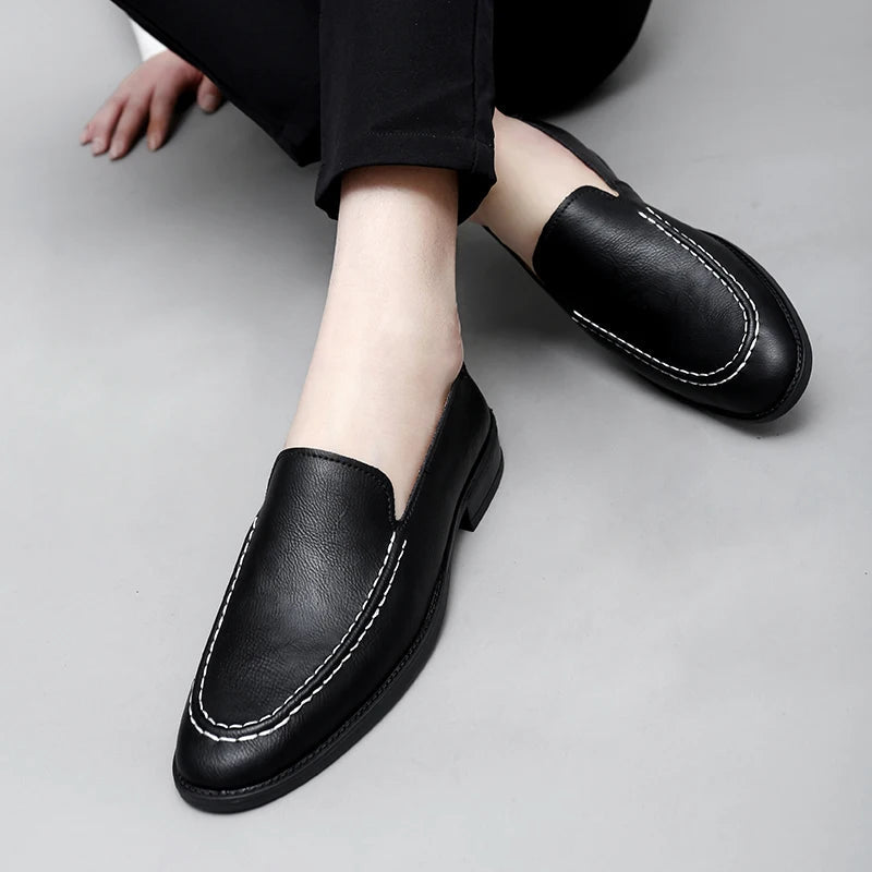 Men's Premium Slip-On Loafers with Cushioned Footbed