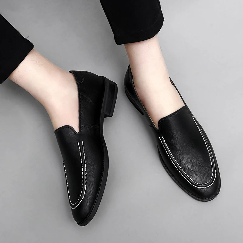 Men's Premium Slip-On Loafers with Cushioned Footbed