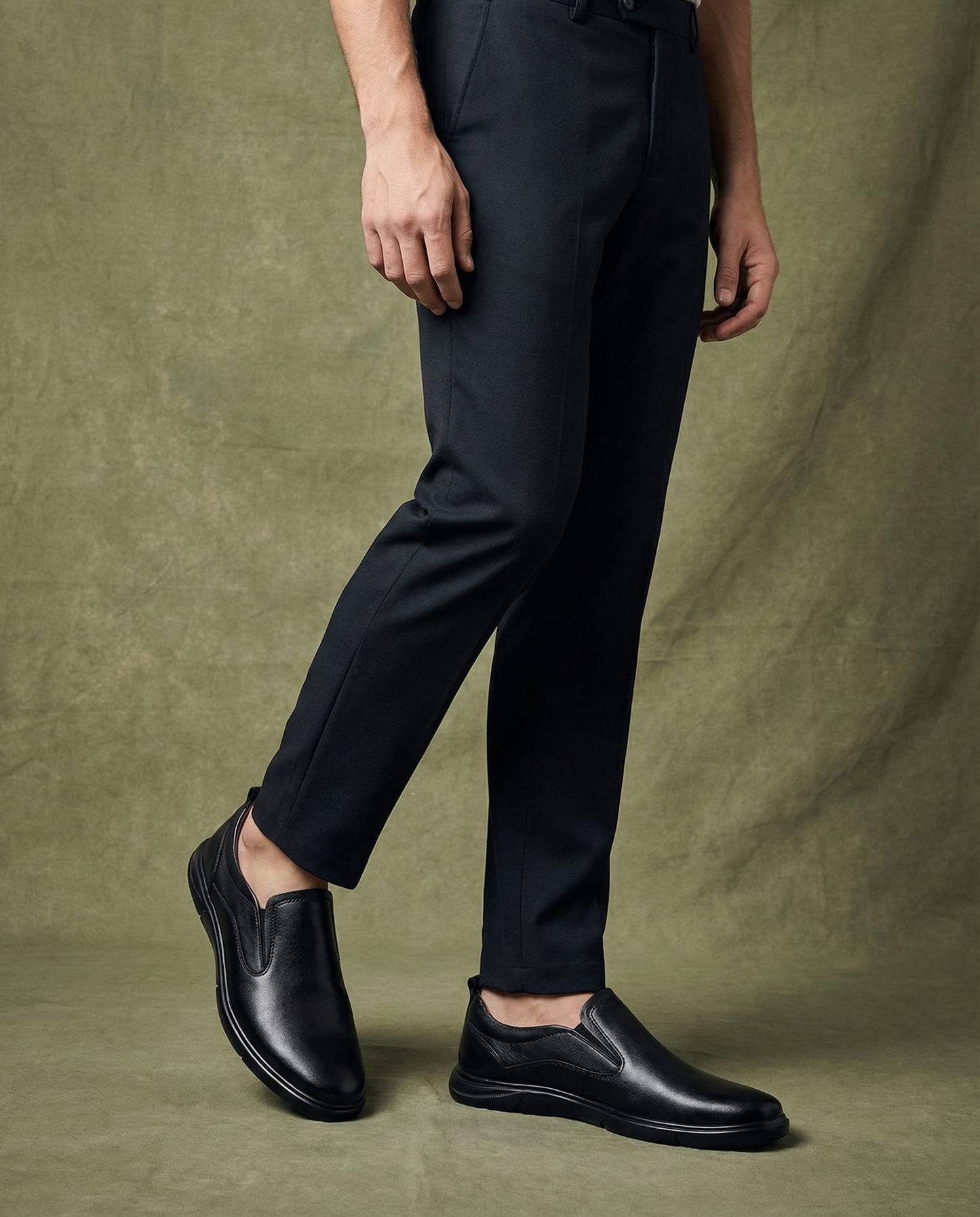 Men's Slip-On Loafers in Black or Dark Brown