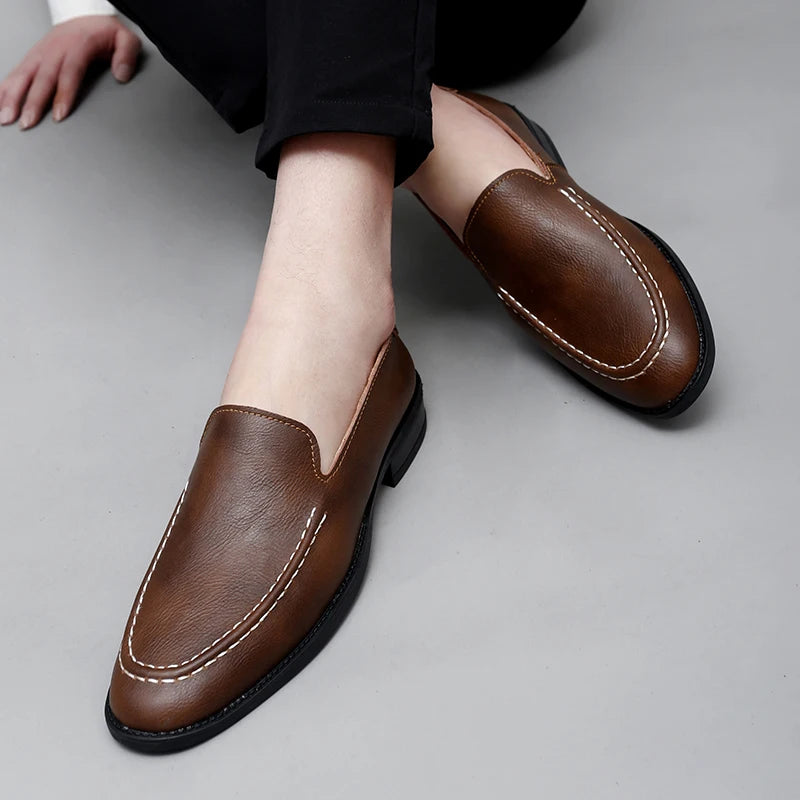 Men's Premium Slip-On Loafers with Cushioned Footbed