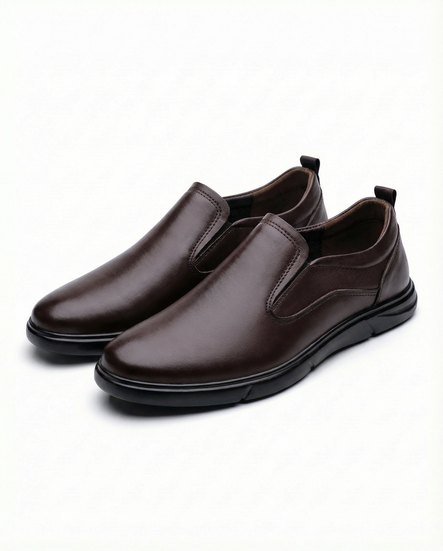 Men's Slip-On Loafers in Black or Dark Brown