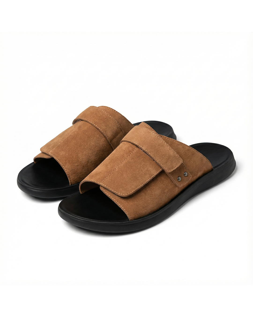Men's Adjustable Comfort Slides with Cushioned Sole