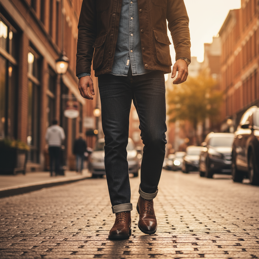 Men's Premium Full-Grain Ankle Boots with Goodyear Welt Construction