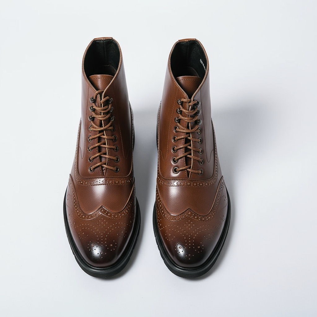 Men's Premium Full-Grain Ankle Boots with Goodyear Welt Construction