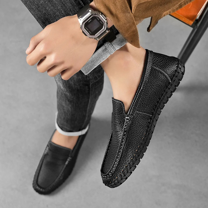 Men's Premium Full-Grain Slip-On Loafers