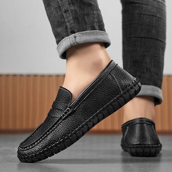Men's Premium Full-Grain Slip-On Loafers