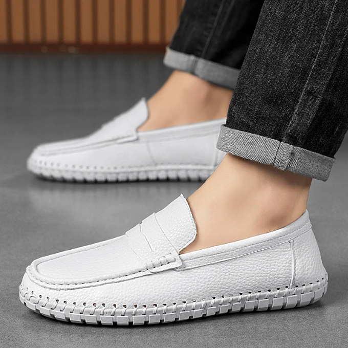 Men's Premium Full-Grain Slip-On Loafers