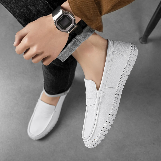 Men's Premium Full-Grain Slip-On Loafers