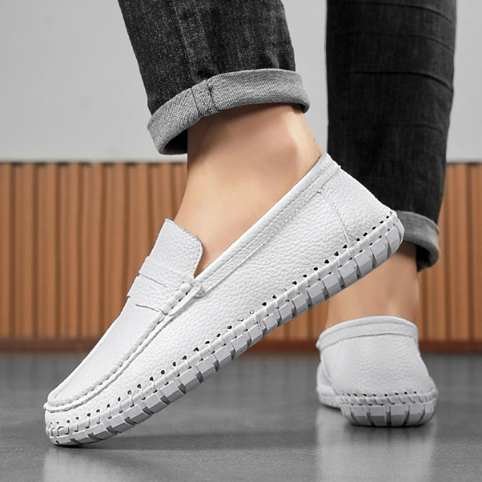 Men's Premium Full-Grain Slip-On Loafers