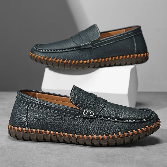 Men's Premium Full-Grain Slip-On Loafers
