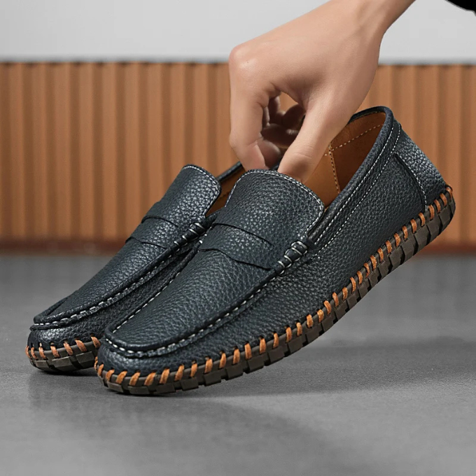 Men's Premium Full-Grain Slip-On Loafers