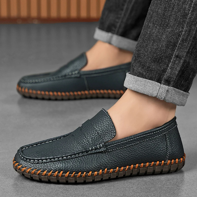 Men's Premium Full-Grain Slip-On Loafers