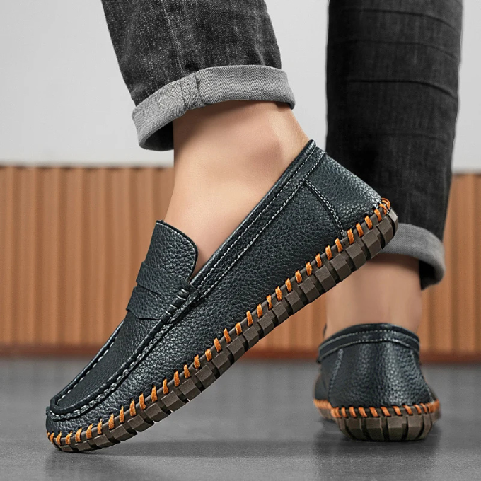 Men's Premium Full-Grain Slip-On Loafers